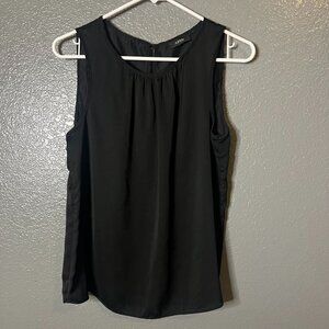 Apt. 9 Size M Black Sleeveless Gathered Scoop Neck Blouse Top